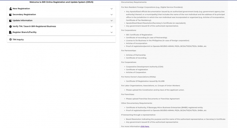How to Register at ORUS.BIR.GOV.PH: A Step-by-Step Guide | Taxumo ...